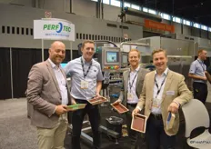 From left to right Ronald Zwaga with Halopack, Chris Mills with Proseal, Martijn de Bruin with Perfotec and Bas Groeneweg with Perfotec. Perfotec focuses on extending the freshness of fresh produce.
