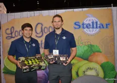 Showing just a few varieties of their large selection of figs: Nick Cappelluti and Brian Lapin with Stellar Distributing.
