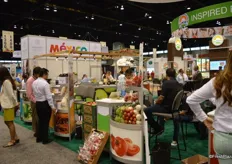 An overview of the Mexico Pavillion. The avocados were very popular by tradeshow attendees.