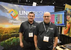 Robert Frost and Carl Iversen with LinkFresh. Missing in the picture is Ron Myers who was talking with a customer.