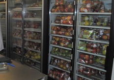 Apples stored in the fridge.