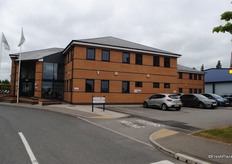 The offices of Worldwide Fruit in Pinchbeck, Lincolnshire, England. To the right you see a small part of the new cold stores.