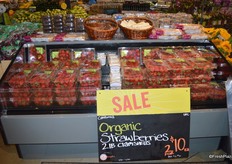 2lb clamshells with organic strawberries from Driscoll's.