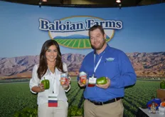 Sierra Lopes and Richard Cowden from Baloian Farms. Baloian is a leading bell pepper producer on the West Coast, but launched its sweet mini peppers at the show.
