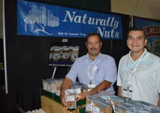 John Oneto and Isaac Rodriguez with Naturally Nuts, showing one of their granola products.