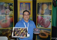 Joel Salazar with Western Fresh Marketing proudly showing figs that are in peak season right now.