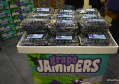 Promotional display of grape jammers.