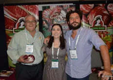 Dennis Donohue, Emily Lyons and Federico Boscolo with Royal Rose. Radicchio juices and radicchio pizza were available for attendees to try.