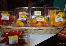 Different kinds of peppers: all imported from the Netherlands by Melissa's.