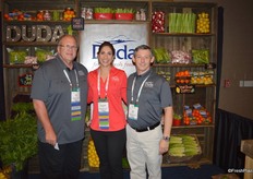 Rob Steitz, Jessica Davi and Jeffery Goodale with Duda Farm Fresh Foods.