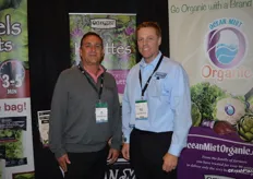 Bob Polovneff and Brian Scattini with Ocean Mist Farms. The company is well known for its artichokes, but volume wise romaine heart, green and butter lettuce are the largest categories.