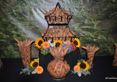 Sweet Baby Fingerling potatoes on display at Wayne Bailey's booth. They are the newest item in the sweet potato market and are available year-round.