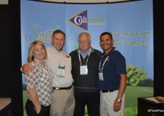Sarah Dean, Morgan Murray, Jeff Hildebrand and TJ Risco with Califresh of California. The company specializes in green garbanzo beans and green hummus.