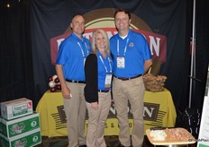 Travis Hess, Stephanie Bench and Jamey Higham with Potandon Produce.