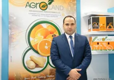 Agroland's export manager, Hossam El Kady, offers oranges, lemons, potatoes and onions