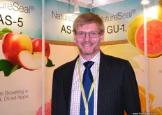Simon Matthews, General Manager of Agricoat NatureSeal. NatureSeal is a line of products that maintains the natural taste, texture and and color of fresh fruit and vegetables after they are cut. - USA/UK