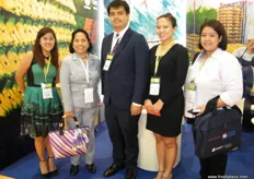 Karla (1st) and Crisbel (4th) of NEH visited by the Philippine Consulate General Attache, Manely Gomez (2nd) with Consul Charles Andrei Macaspac (3rd) and Messe Berlin Rep for the Philippines, Karen Adecer (5th).