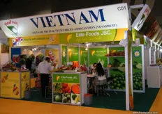 .. at the Vietnam stand, dragon fruit and pomelo exporters were seen