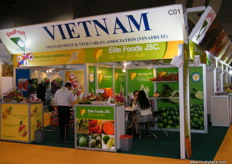 .. at the Vietnam stand, dragon fruit and pomelo exporters were seen