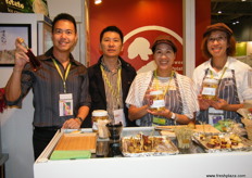 Ignacio Chang (left) with his team for Taiwan Golden Sweet Potato, known for their golden sweet potatoes in Asia