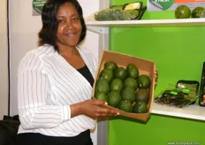 Jane Maina of Vert Limited, another first timer at AFL with the rest of the Kenyan exporters