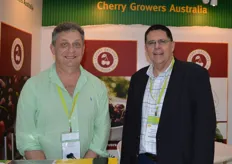 Simon Boughey from Cherry Growers Australia and Hugh Molloy from Antico.
