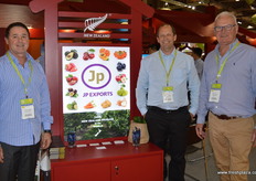 Darren Hughes, Steve M'Garvey and Graham Guthrie representing JP Exports on the New Zealand pavillion.