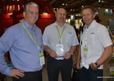 Mark Webber and Simon Watson from Tomatoes NZ with Joe Moffet from Orchards Ltd. NZ.