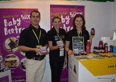 Love Beets - a range of beetroot products, from vacuum packed fresh beets to juices, this range is taking the Australian and world markets by storm. Sam Robinson, Helen Warren and Sarah Huntley were on hand at the stand.