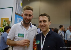 Dustin Barolli - Barolli Orchards and James Kalafatis - Kalafattis Fresh Produce enjoying the reception.