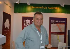 Zac Vuksic from Hannay Douglas visiting the Summerfruit Australia stand.