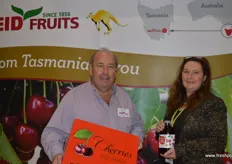 Tim Reid and Lucy Gregg at Ried Fruits, the company has developed a cherry tonic drink which has just been launched into the Asian market.