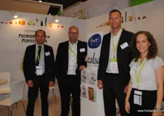 Piet Verbrugghe and Jeroen Buyck (Calsa), Jurgen Duthoo (Bart's Potato Company) and Leen Leus (Vlam). All Belgian compagnies gathered together in this stand.