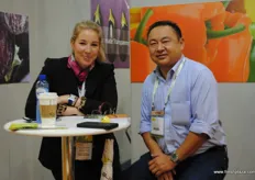 Chayenne Wiskerke and Peter NG at The Dutch Pavilion.