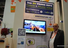 Harrij Schmeitz from Frug I Com, promoting the second EU Fresh info forum and round table.