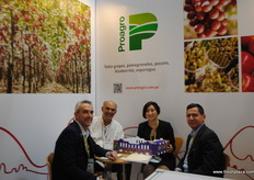 Andrés Jochamowitz S. (Proagro), Carlos Pastorino W. (CPW Produce direct) Sophia Cai (Fairtrasa) and Ernesto Loayza A. (Proagro).