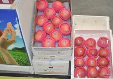 Apples on display from Hejian Zhongchong Agriculture Products Co., Ltd.