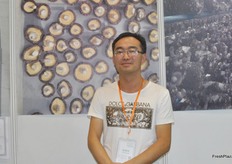 Liang Ming Zen represents Zhang Jiakou Dekang Biological Technology Co., Ltd. in Beijing. The company is a big mushroom producer.