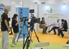 CCTV is covering and broadcasting several interviews with exhibitors at China FVF.
