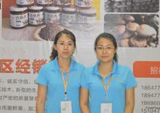 Li Chun Mei and Lina Long of Mogu Biological Technology Co., Ltd. from Inner Mongolia. The company produces mushrooms and mushroom-based products. The company also hosts an ecopark where Chinese urban citizens are welcome to explore nature.