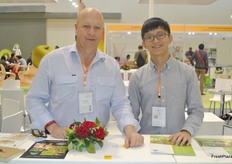 Phil Pyke together with translator Wei Yizheng. Phil Pyke represents Fruit Growers Tasmania. He is investing in the 'long term game'of market development in China. There is a joint research programme between Tasmania and the Northwest University YangLing in Shanxi province.