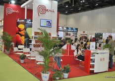 The colourful and crowded Peru pavilion.