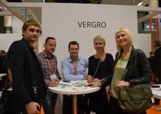 Vergro specializes in tomatoes, leek, lettuce, strawberries, apples and pears. Second from left Geert Schoofs and Dominiek Noppe with Russian clients.