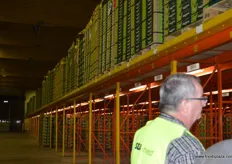 This is the cold storage area where 1800 pallets can be stored.