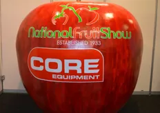 The first thing you see when you come in is this huge apple from Core Equipment.