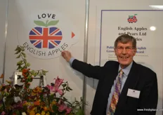 Adrian Barlow from English Apples and Pears proudly presents the Love English Apples logo.