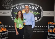 Victoria Nuevo-Celeste and Al Bates from Sun Pacific talked with excitement about their Vintage Sweets Heirloom Navel oranges.