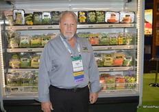Charlie Eagle showing specialty vegetable products from Southern Specialties.