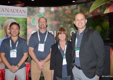 From left to right: Rick Chong with Sutherland S.A. Produce and Don Westcott, Lisa Linton and Chris Pollock with BC Tree Fruits.