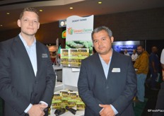 Bram Hulshoff and Gonzalo Viveros Herrera with Desert Farms, a grower of green asparagus.